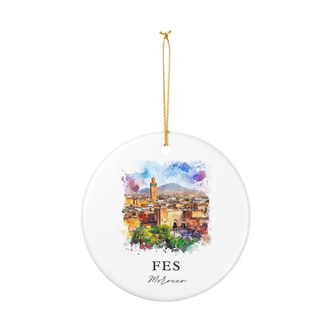 Fes Morocco Ornament: Unique Fes Souvenir, Fes Morocco Xmas Decor, and Authentic Fes Gift