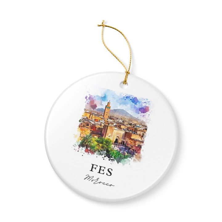 Fes Morocco Ornament: Unique Fes Souvenir, Fes Morocco Xmas Decor, and Authentic Fes Gift