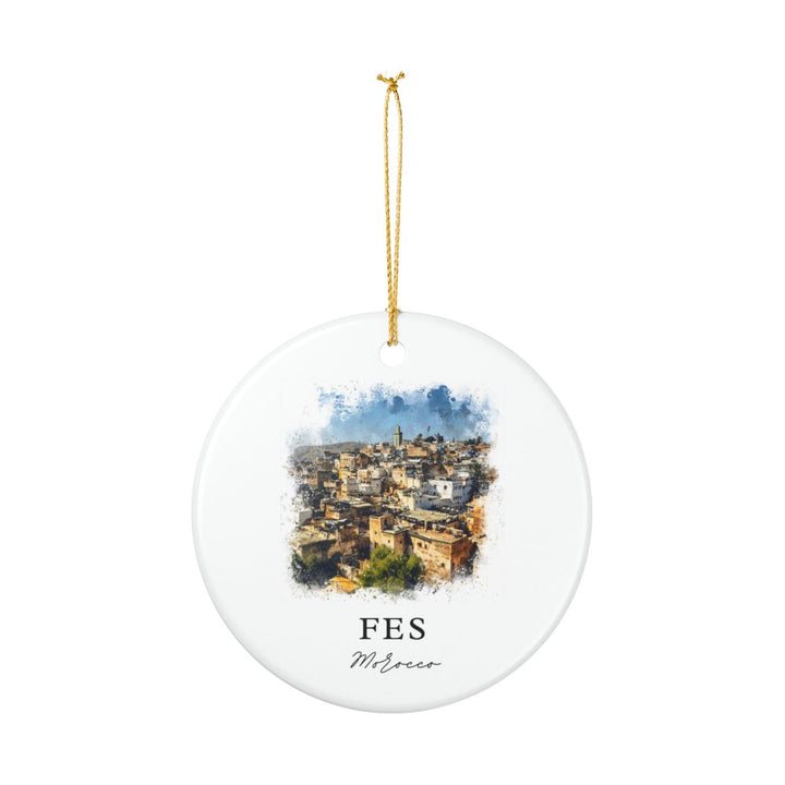 Fes Morocco Ornament: Unique Fes Souvenir, Fes Morocco Xmas Decor, and Authentic Fes Gift