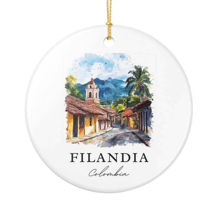 Filandia Colombia Ornament: Unique Filandia Souvenir, Filandia Colombia Xmas Decor, and Authentic Filandia Gift