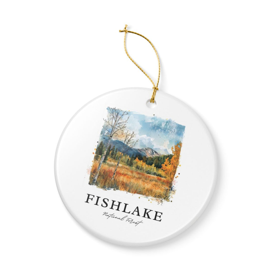 Fishlake National Forest USA Ornament: Unique Fishlake National Forest Souvenir, Fishlake National Forest USA Xmas Decor, and Authentic Fishlake National Forest Gift