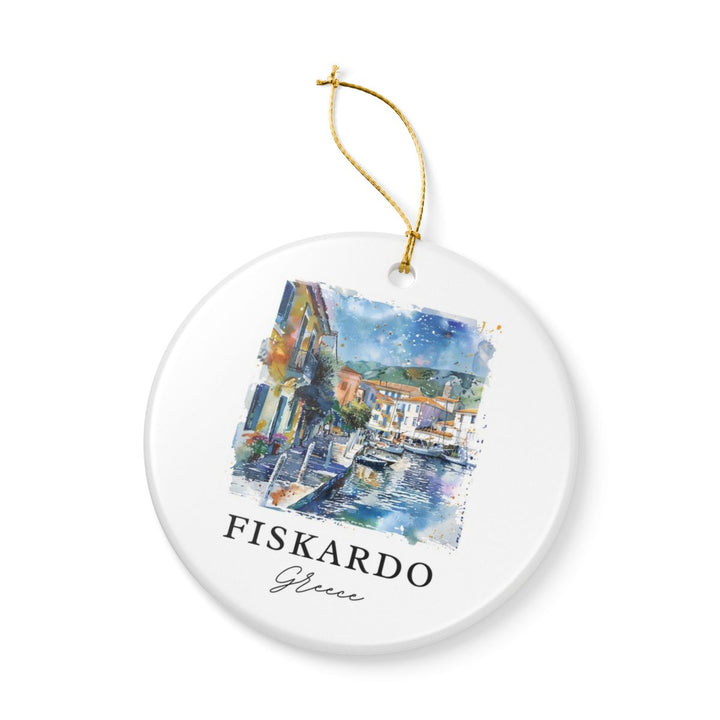 Fiskardo Greece Ornament: Unique Fiskardo Greece Souvenir, Fiskardo Greece Xmas Decor, and Authentic Fiskardo Greece Gift