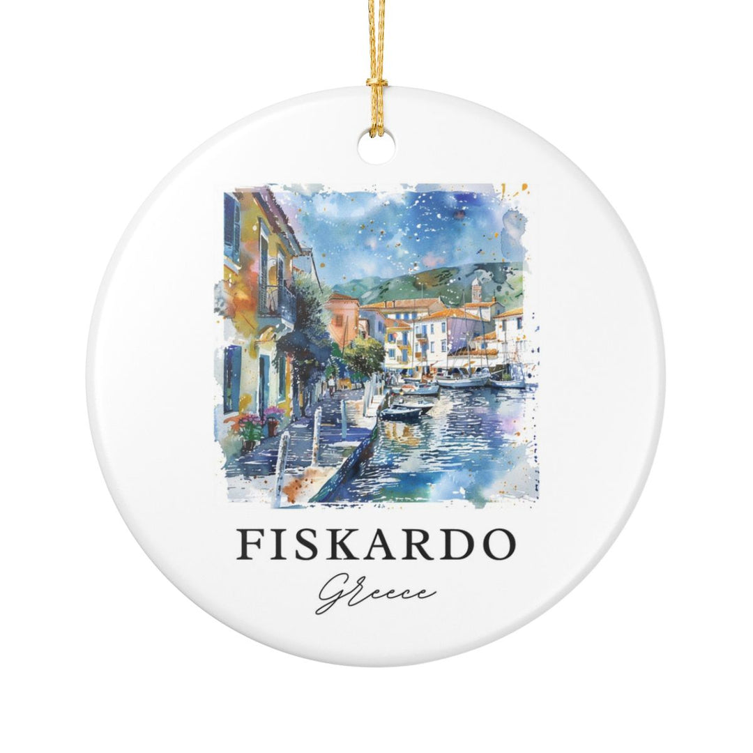 Fiskardo Greece Ornament: Unique Fiskardo Greece Souvenir, Fiskardo Greece Xmas Decor, and Authentic Fiskardo Greece Gift