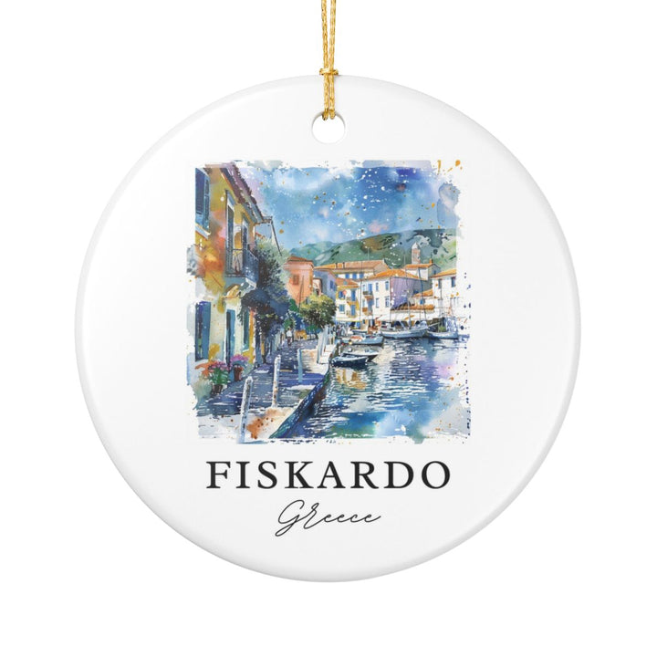 Fiskardo Greece Ornament: Unique Fiskardo Greece Souvenir, Fiskardo Greece Xmas Decor, and Authentic Fiskardo Greece Gift