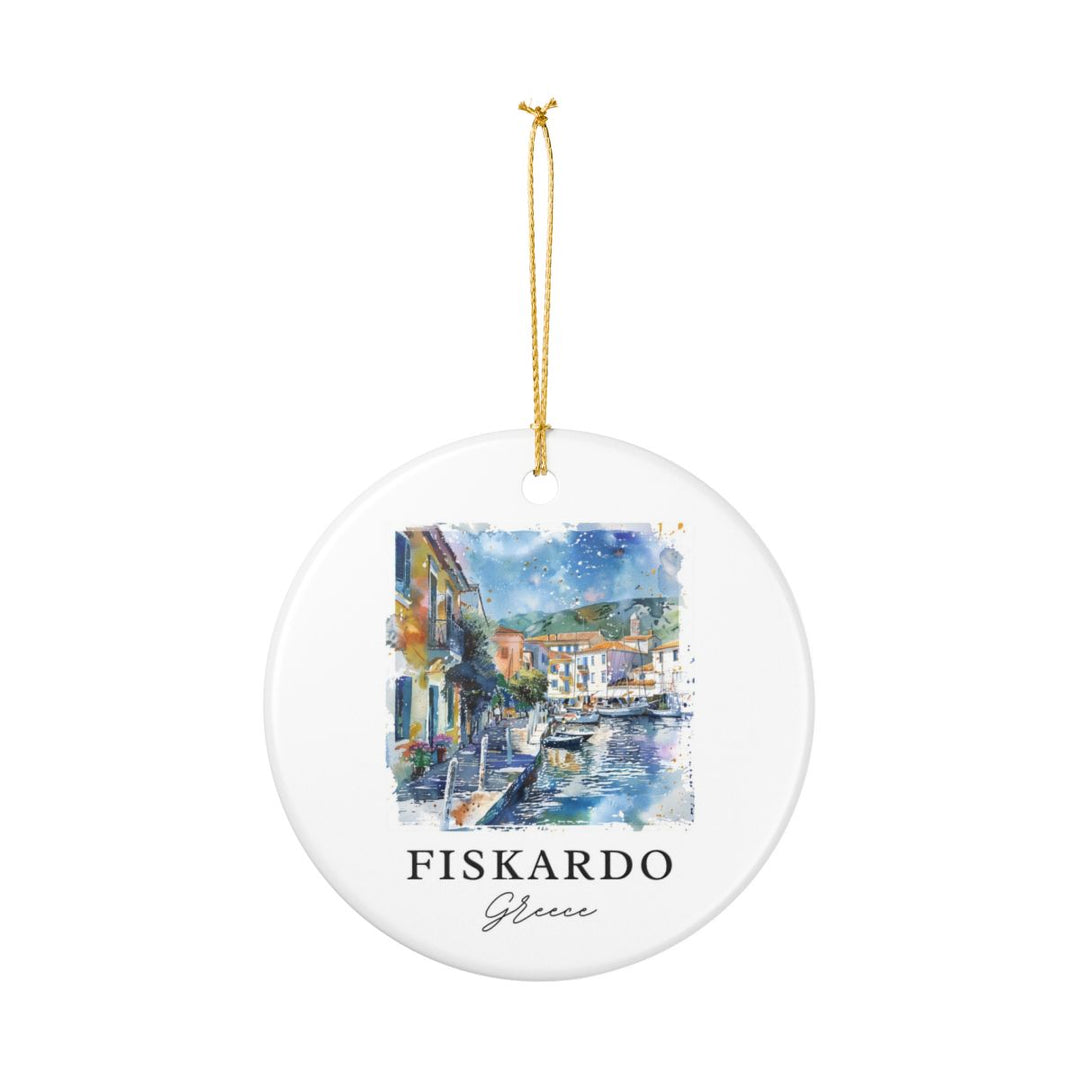 Fiskardo Greece Ornament: Unique Fiskardo Greece Souvenir, Fiskardo Greece Xmas Decor, and Authentic Fiskardo Greece Gift