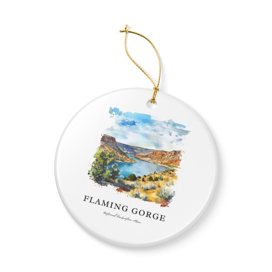 Flaming Gorge USA Ornament: Unique Flaming Gorge Souvenir, Flaming Gorge USA Xmas Decor, and Authentic Flaming Gorge Gift