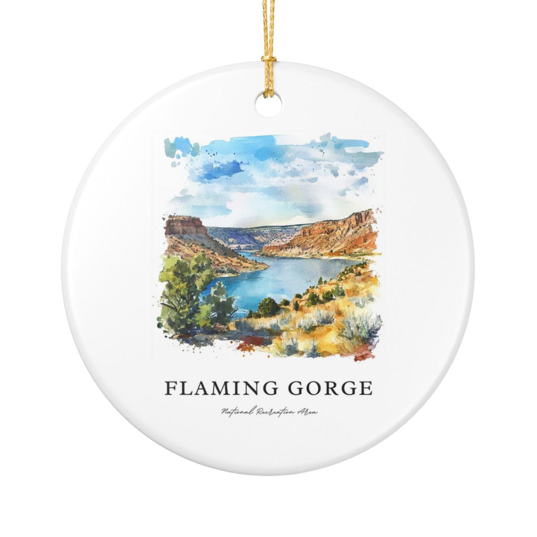Flaming Gorge USA Ornament: Unique Flaming Gorge Souvenir, Flaming Gorge USA Xmas Decor, and Authentic Flaming Gorge Gift