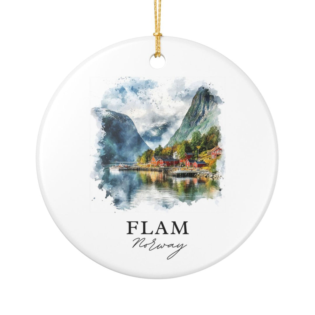 Flamsdalen Valley Norway Ornament: Unique Flamsdalen Valley Souvenir, Flamsdalen Valley Norway Xmas Decor, and Authentic Flamsdalen Valley Gift