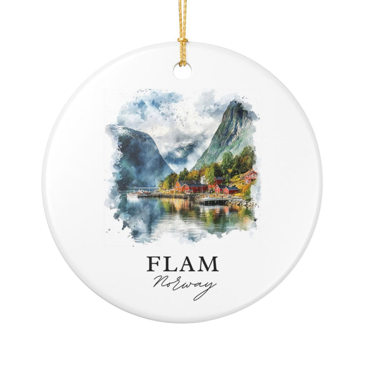 Flamsdalen Valley Norway Ornament: Unique Flamsdalen Valley Souvenir, Flamsdalen Valley Norway Xmas Decor, and Authentic Flamsdalen Valley Gift