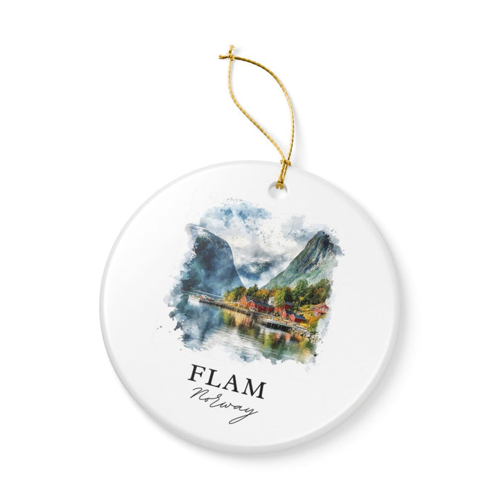 Flamsdalen Valley Norway Ornament: Unique Flamsdalen Valley Souvenir, Flamsdalen Valley Norway Xmas Decor, and Authentic Flamsdalen Valley Gift