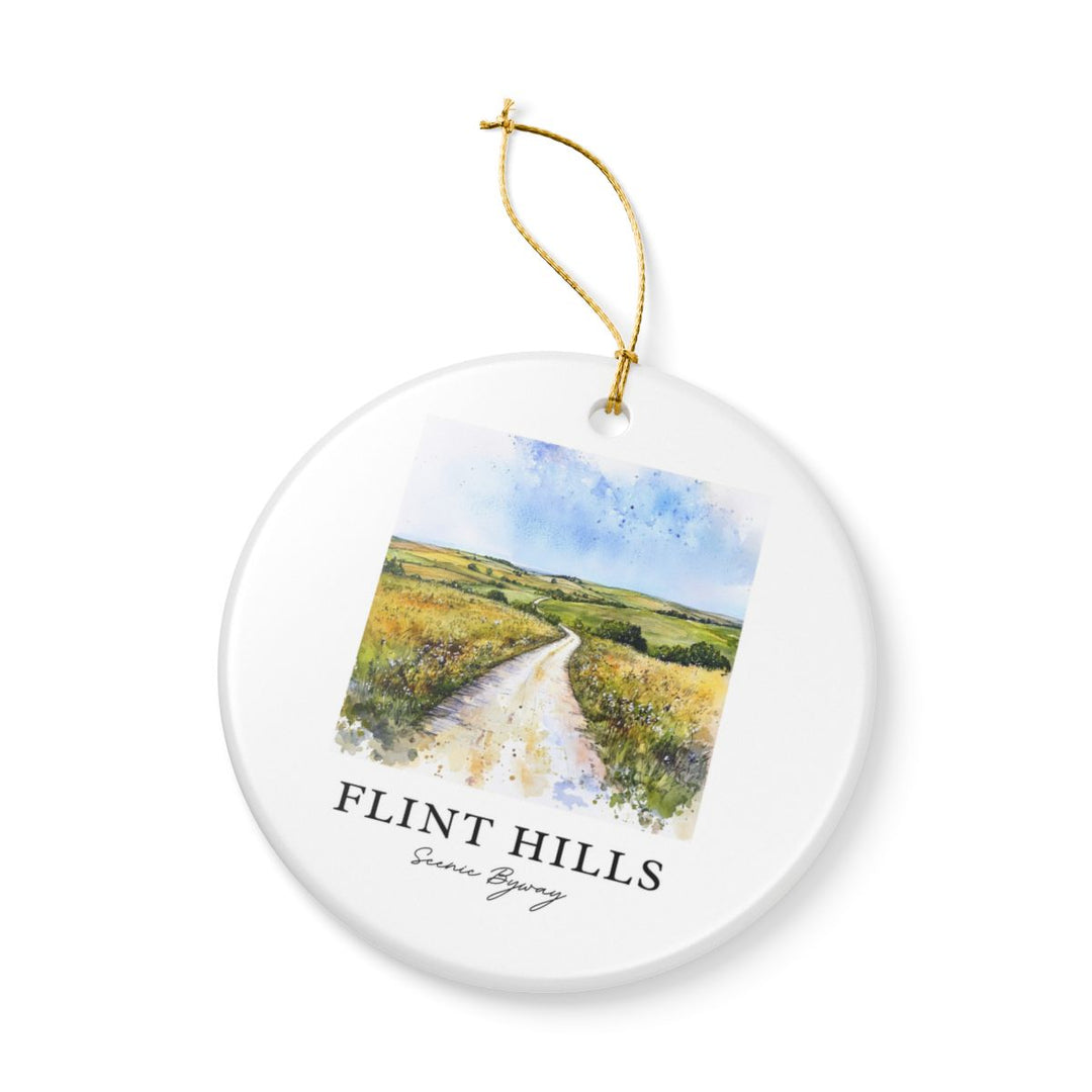 Flint Hills Scenic Byway Kansas Ornament: Unique Flint Hills Scenic Byway Souvenir, Flint Hills Scenic Byway Kansas Xmas Decor, and Authentic Flint Hills Scenic Byway Gift