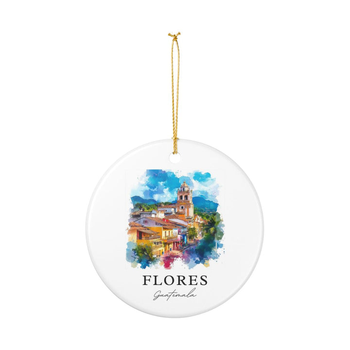 Flores Guatemala Ornament: Unique Flores Guatemala Souvenir, Flores Guatemala Xmas Decor, and Authentic Flores Guatemala Gift