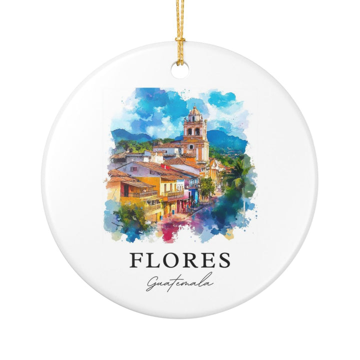 Flores Guatemala Ornament: Unique Flores Guatemala Souvenir, Flores Guatemala Xmas Decor, and Authentic Flores Guatemala Gift