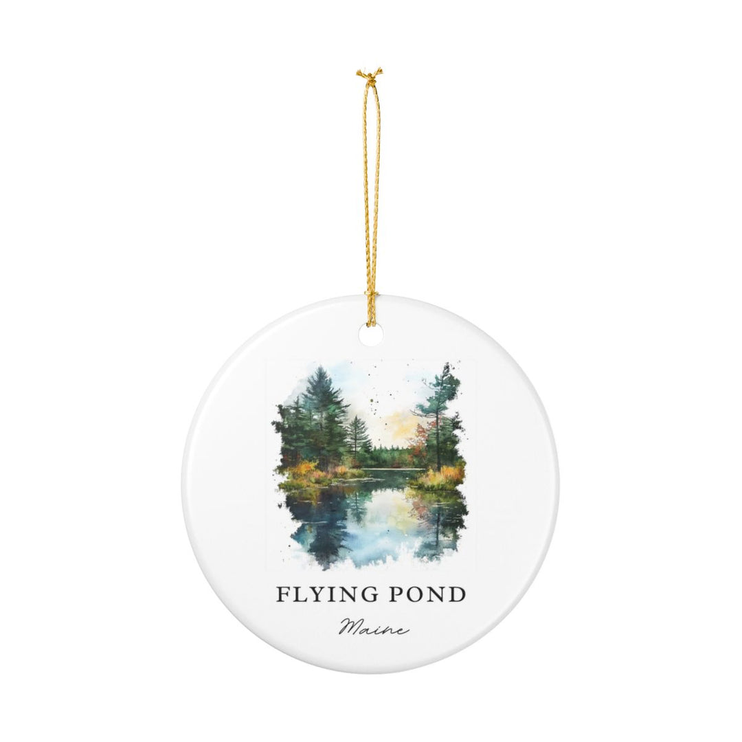 Flying Pond Vienna Maine Ornament: Unique Flying Pond Vienna Souvenir, Flying Pond Vienna Maine Xmas Decor, and Authentic Flying Pond Vienna Gift