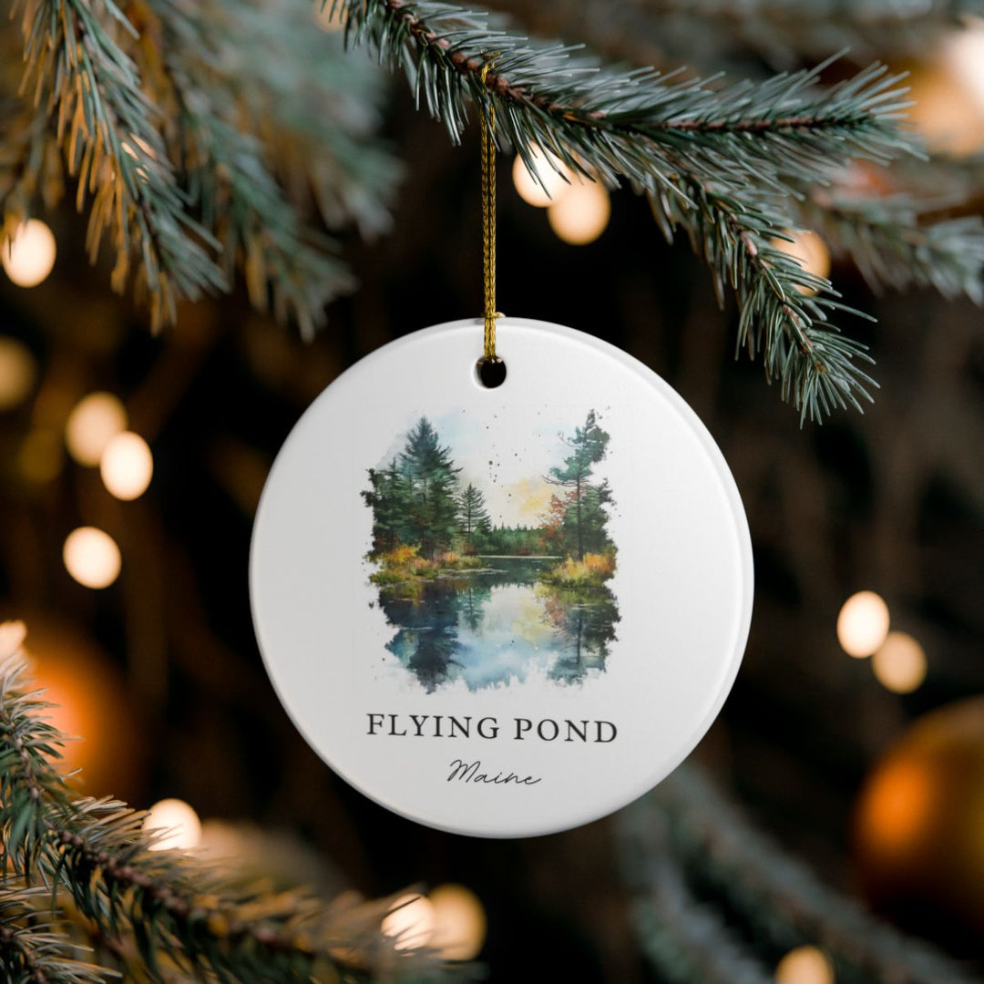 Flying Pond Vienna Maine Ornament: Unique Flying Pond Vienna Souvenir, Flying Pond Vienna Maine Xmas Decor, and Authentic Flying Pond Vienna Gift