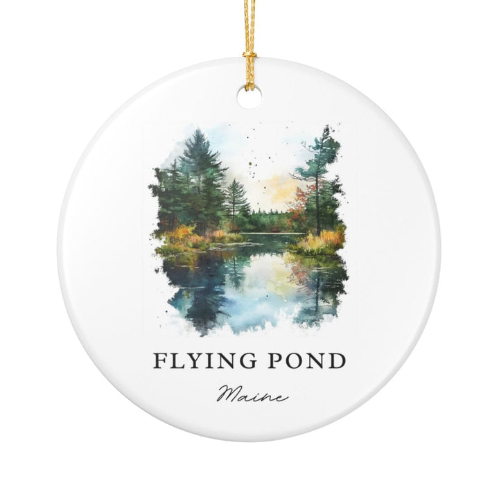 Flying Pond Vienna Maine Ornament: Unique Flying Pond Vienna Souvenir, Flying Pond Vienna Maine Xmas Decor, and Authentic Flying Pond Vienna Gift