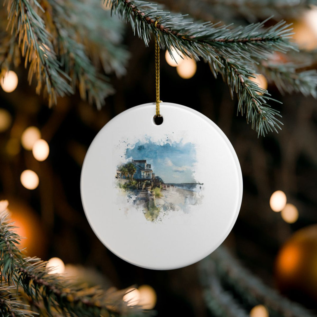 Folly Beach South Carolina Ornament: Unique Folly Beach Souvenir, Folly Beach South Carolina Xmas Decor, and Authentic Folly Beach Gift