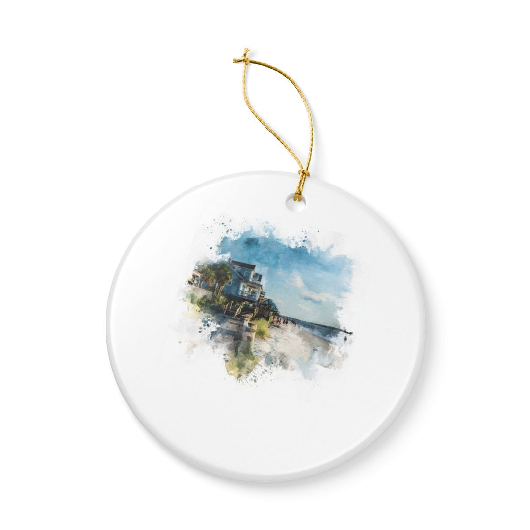 Folly Beach South Carolina Ornament: Unique Folly Beach Souvenir, Folly Beach South Carolina Xmas Decor, and Authentic Folly Beach Gift