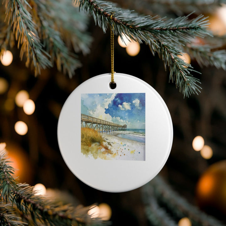 Folly Beach South Carolina Ornament: Unique Folly Beach Souvenir, Folly Beach South Carolina Xmas Decor, and Authentic Folly Beach Gift