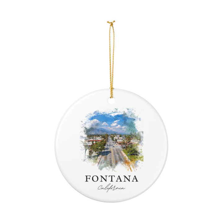Fontana CA Ornament: Unique Fontana Souvenir, Fontana California Xmas Decor, and Authentic Fontana Gift