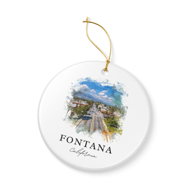 Fontana CA Ornament: Unique Fontana Souvenir, Fontana California Xmas Decor, and Authentic Fontana Gift