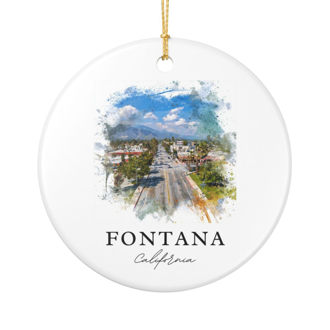 Fontana CA Ornament: Unique Fontana Souvenir, Fontana California Xmas Decor, and Authentic Fontana Gift