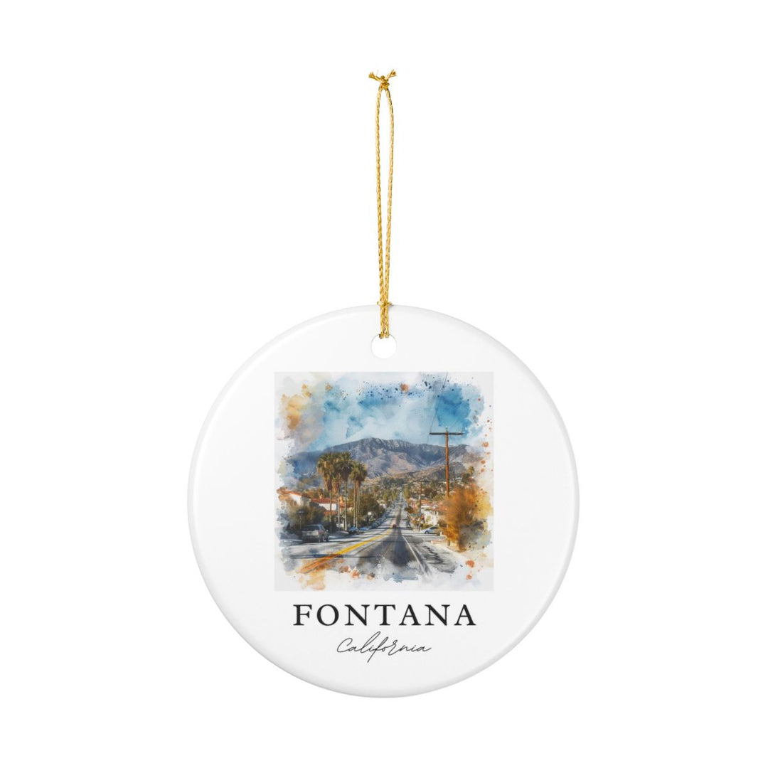 Fontana California Ornament: Unique Fontana Souvenir, Fontana California Xmas Decor, and Authentic Fontana Gift