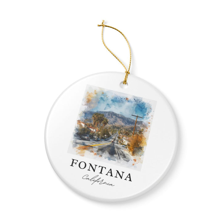 Fontana California Ornament: Unique Fontana Souvenir, Fontana California Xmas Decor, and Authentic Fontana Gift
