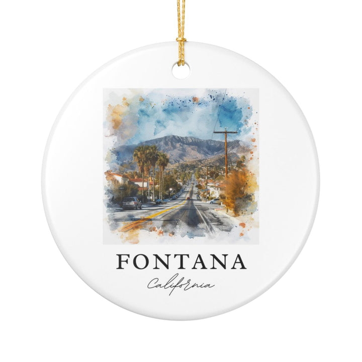 Fontana California Ornament: Unique Fontana Souvenir, Fontana California Xmas Decor, and Authentic Fontana Gift