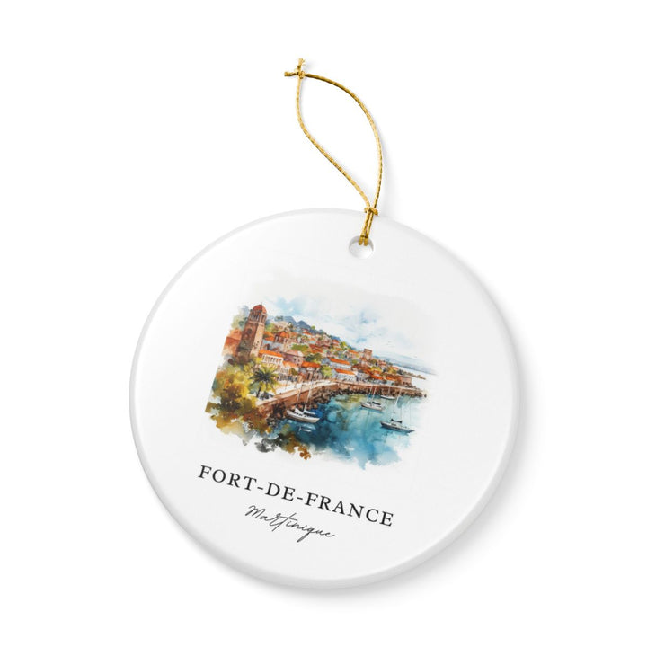 Fort DE France Ornament: Unique Fort DE France Souvenir, Fort DE France Xmas Decor, and Authentic Fort DE France Gift