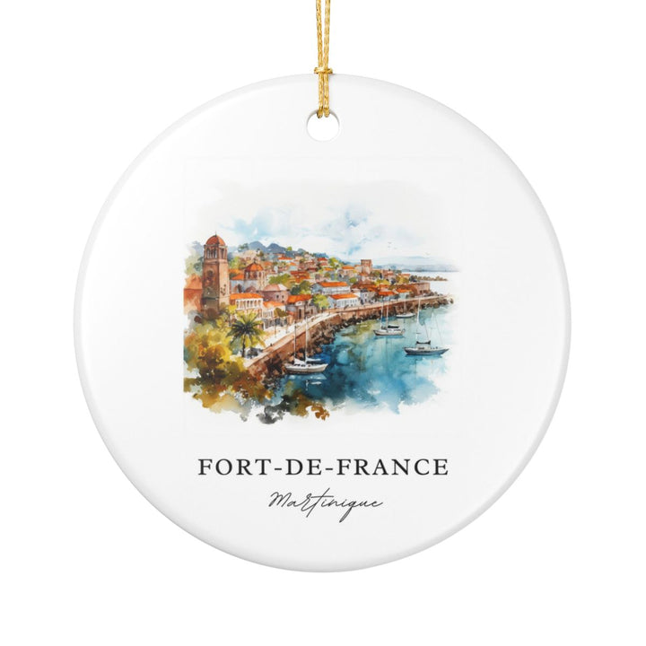 Fort DE France Ornament: Unique Fort DE France Souvenir, Fort DE France Xmas Decor, and Authentic Fort DE France Gift