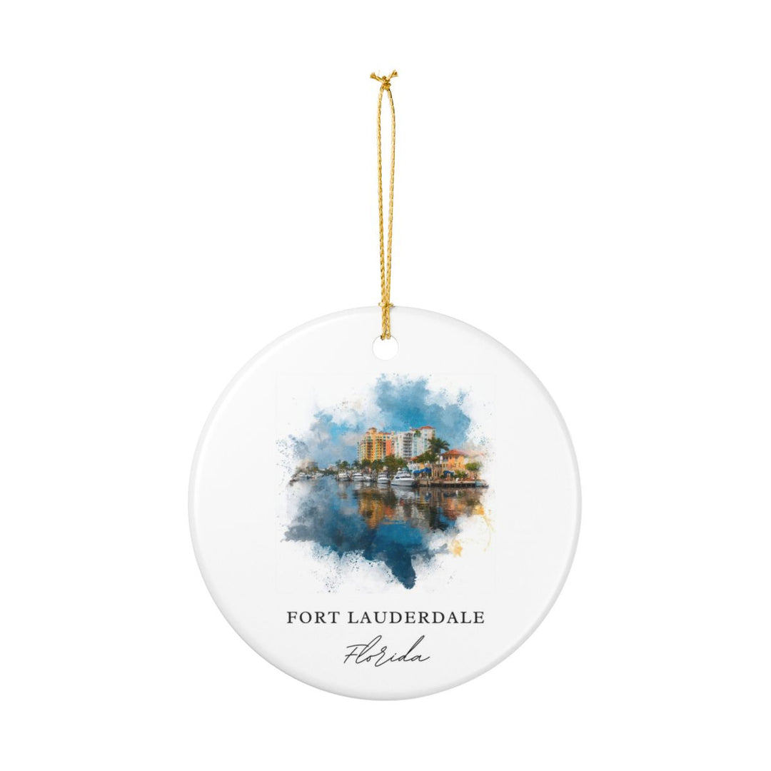 Fort Lauderdale Florida Ornament | Christmas Travel Souvenir Gift