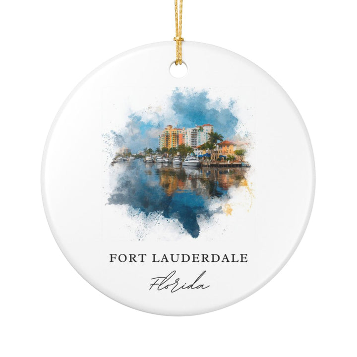Fort Lauderdale Florida Ornament | Christmas Travel Souvenir Gift