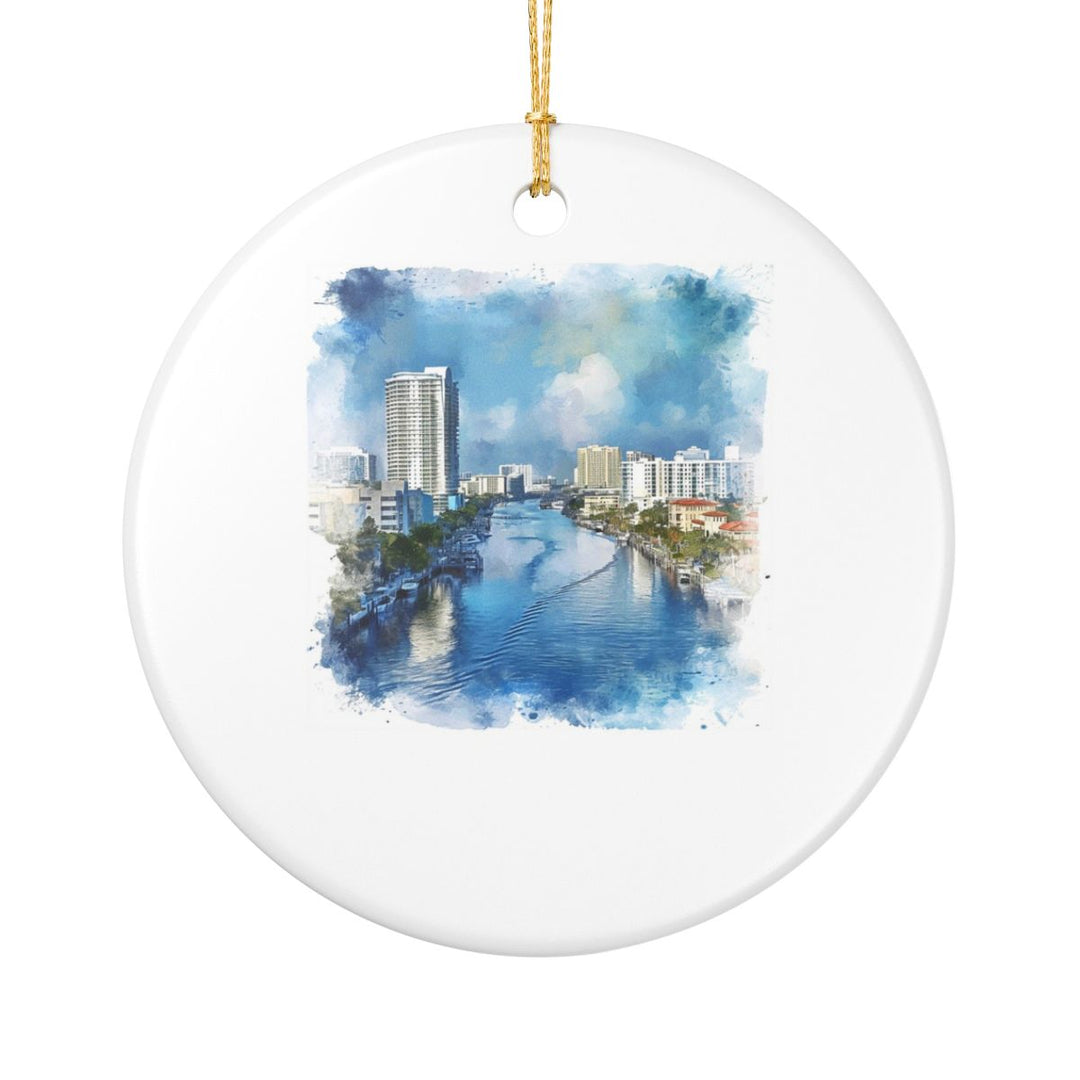 Fort Lauderdale Ornament: Unique Fort Lauderdale Souvenir, Fort Lauderdale Xmas Decor, and Authentic Fort Lauderdale Gift