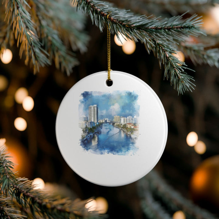 Fort Lauderdale Ornament: Unique Fort Lauderdale Souvenir, Fort Lauderdale Xmas Decor, and Authentic Fort Lauderdale Gift