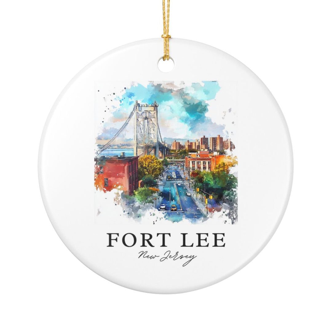 Fort Lee New Jersey USA Ornament: Unique Fort Lee Souvenir, Fort Lee New Jersey Xmas Decor, and Authentic Fort Lee Gift