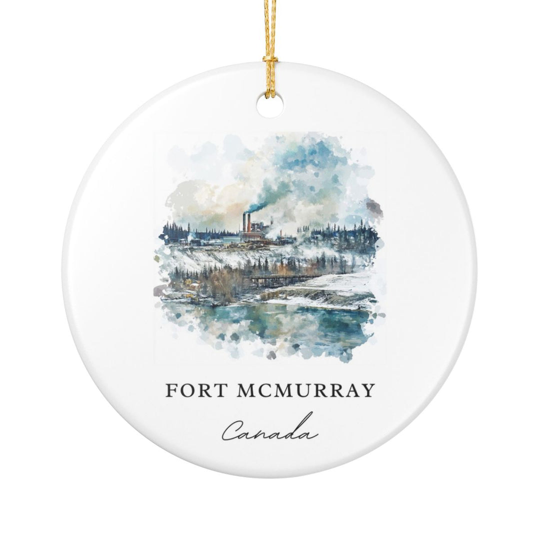 Fort Mcmurray Canada Ornament: Unique Fort Mcmurray Souvenir, Fort Mcmurray Canada Xmas Decor, and Authentic Fort Mcmurray Gift