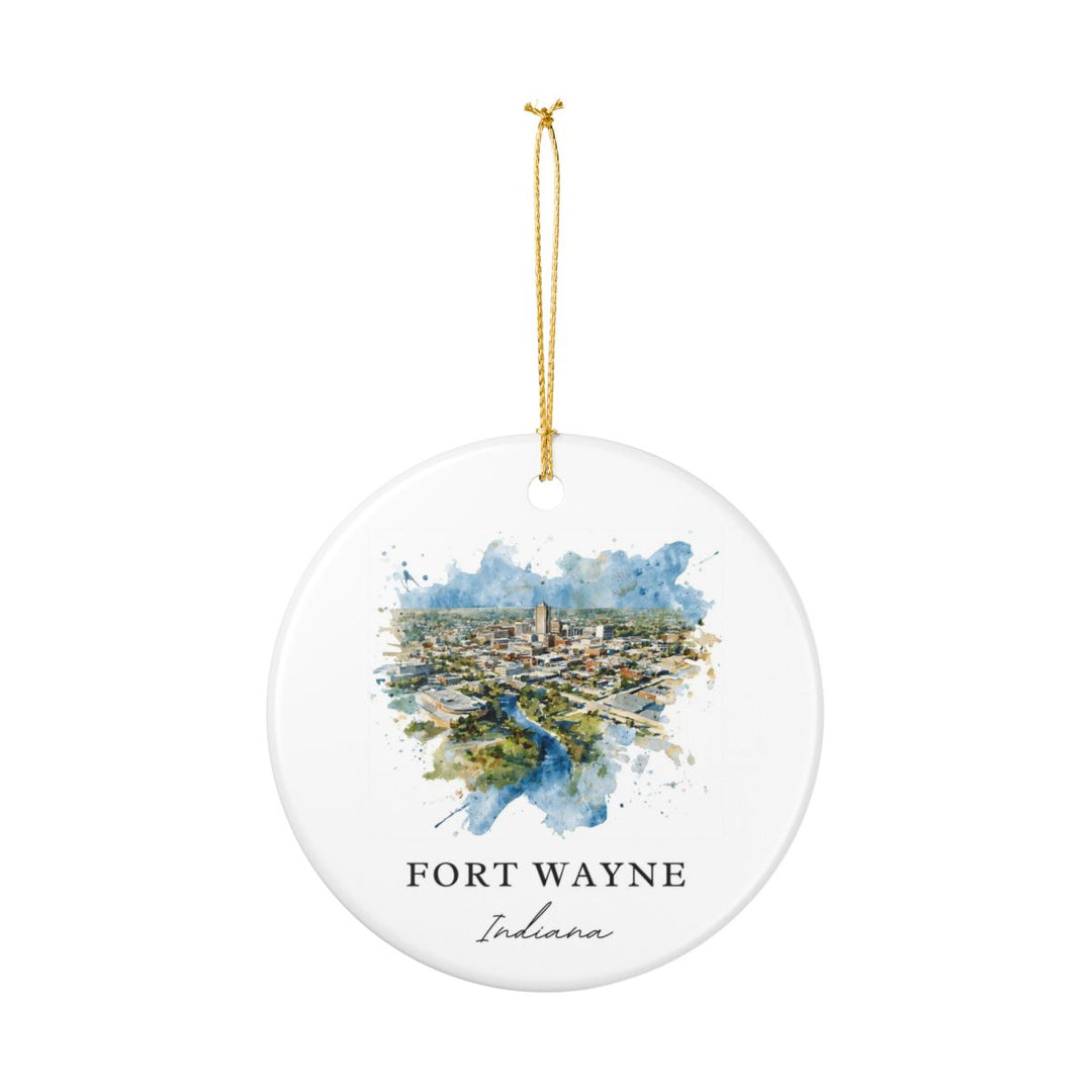 Fort Wayne Indiana Ornament: Unique Fort Wayne Souvenir, Fort Wayne Indiana Xmas Decor, and Authentic Fort Wayne Gift