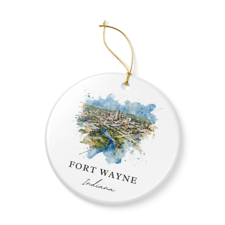 Fort Wayne Indiana Ornament: Unique Fort Wayne Souvenir, Fort Wayne Indiana Xmas Decor, and Authentic Fort Wayne Gift