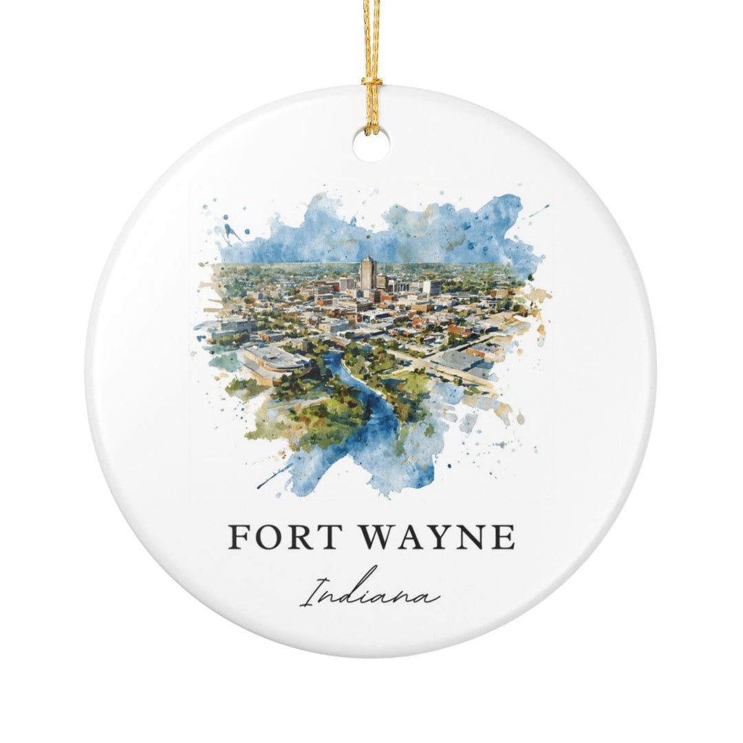 Fort Wayne Indiana Ornament: Unique Fort Wayne Souvenir, Fort Wayne Indiana Xmas Decor, and Authentic Fort Wayne Gift