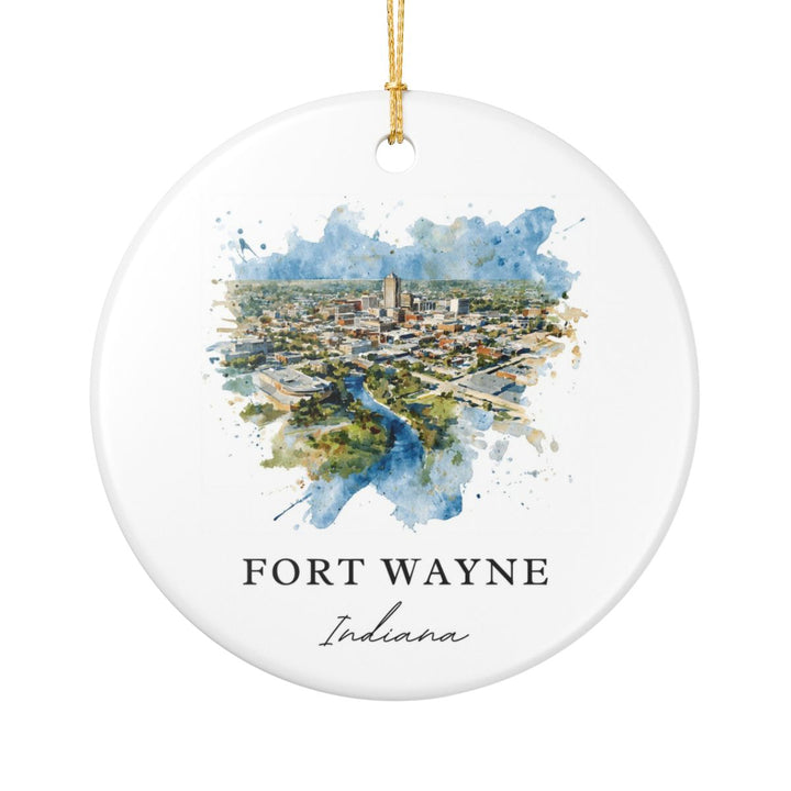 Fort Wayne Indiana Ornament: Unique Fort Wayne Souvenir, Fort Wayne Indiana Xmas Decor, and Authentic Fort Wayne Gift