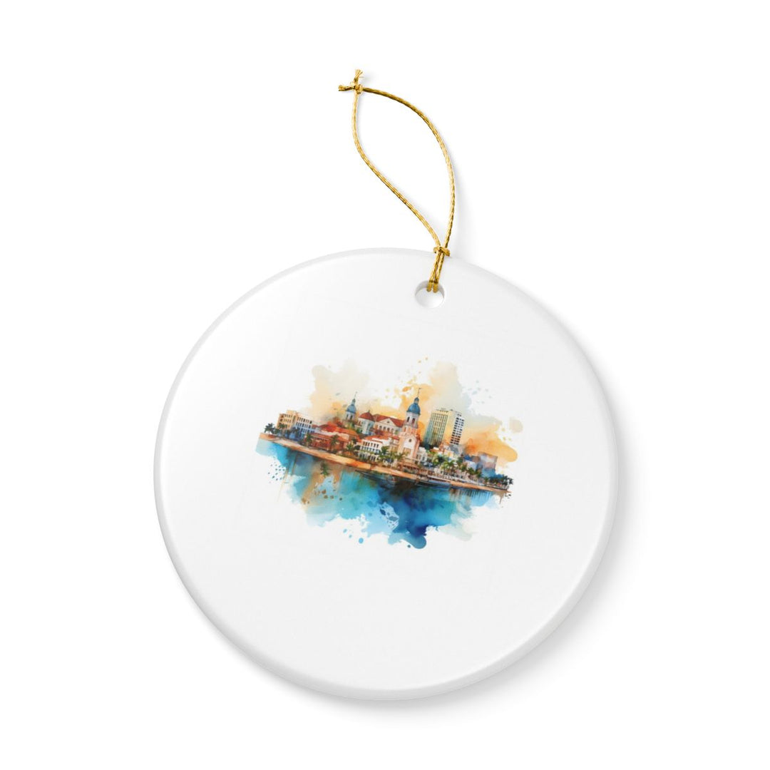 Fortaleza Brazil Ornament: Unique Fortaleza Brazil Souvenir, Fortaleza Brazil Xmas Decor, and Authentic Fortaleza Brazil Gift