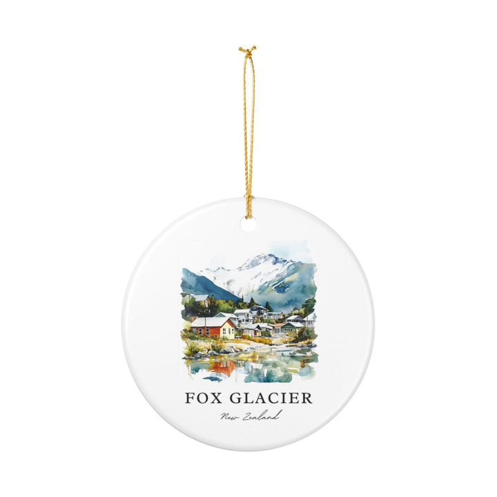 Fox Glacier Village New Zealand Ornament: Unique Fox Glacier Village Souvenir, Fox Glacier Village New Zealand Xmas Decor, and Authentic Fox Glacier Village Gift