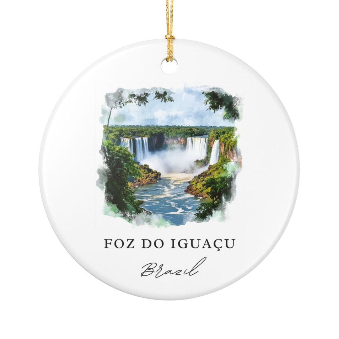 Foz Do Iguaçu Brazil Ornament: Unique Foz Do Iguaçu Souvenir, Foz Do Iguaçu Brazil Xmas Decor, and Authentic Foz Do Iguaçu Gift