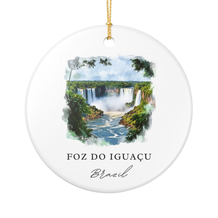 Foz Do Iguaçu Brazil Ornament: Unique Foz Do Iguaçu Souvenir, Foz Do Iguaçu Brazil Xmas Decor, and Authentic Foz Do Iguaçu Gift