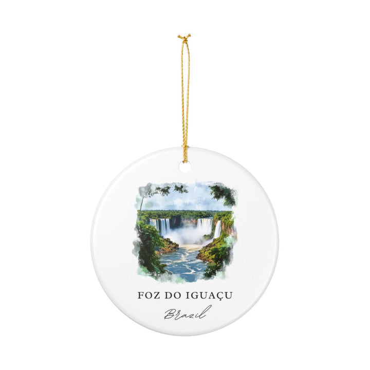 Foz Do Iguaçu Brazil Ornament: Unique Foz Do Iguaçu Souvenir, Foz Do Iguaçu Brazil Xmas Decor, and Authentic Foz Do Iguaçu Gift
