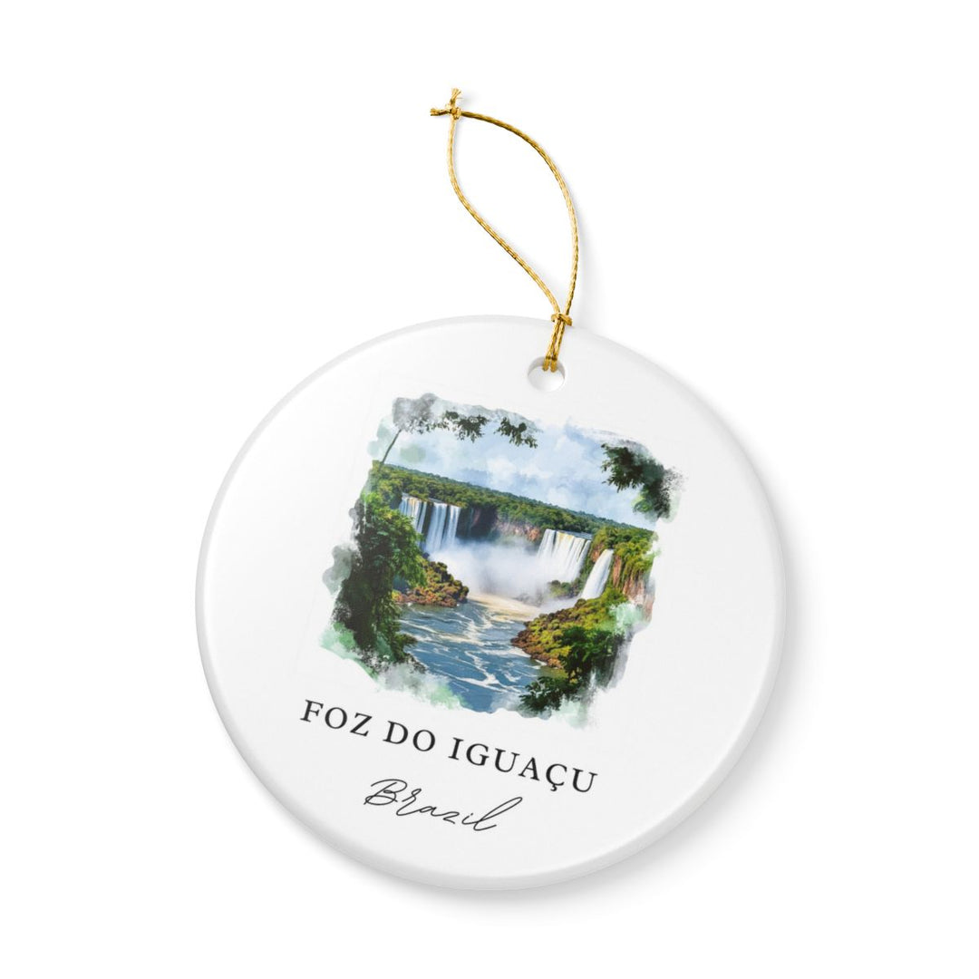 Foz Do Iguaçu Brazil Ornament: Unique Foz Do Iguaçu Souvenir, Foz Do Iguaçu Brazil Xmas Decor, and Authentic Foz Do Iguaçu Gift