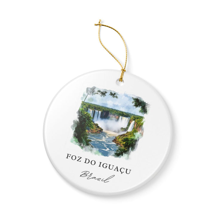 Foz Do Iguaçu Brazil Ornament: Unique Foz Do Iguaçu Souvenir, Foz Do Iguaçu Brazil Xmas Decor, and Authentic Foz Do Iguaçu Gift