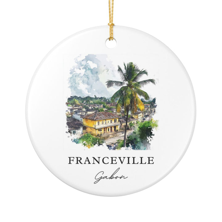 Franceville Gabon Ornament: Unique Franceville Gabon Souvenir, Franceville Gabon Xmas Decor, and Authentic Franceville Gabon Gift