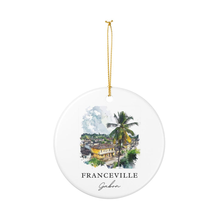 Franceville Gabon Ornament: Unique Franceville Gabon Souvenir, Franceville Gabon Xmas Decor, and Authentic Franceville Gabon Gift